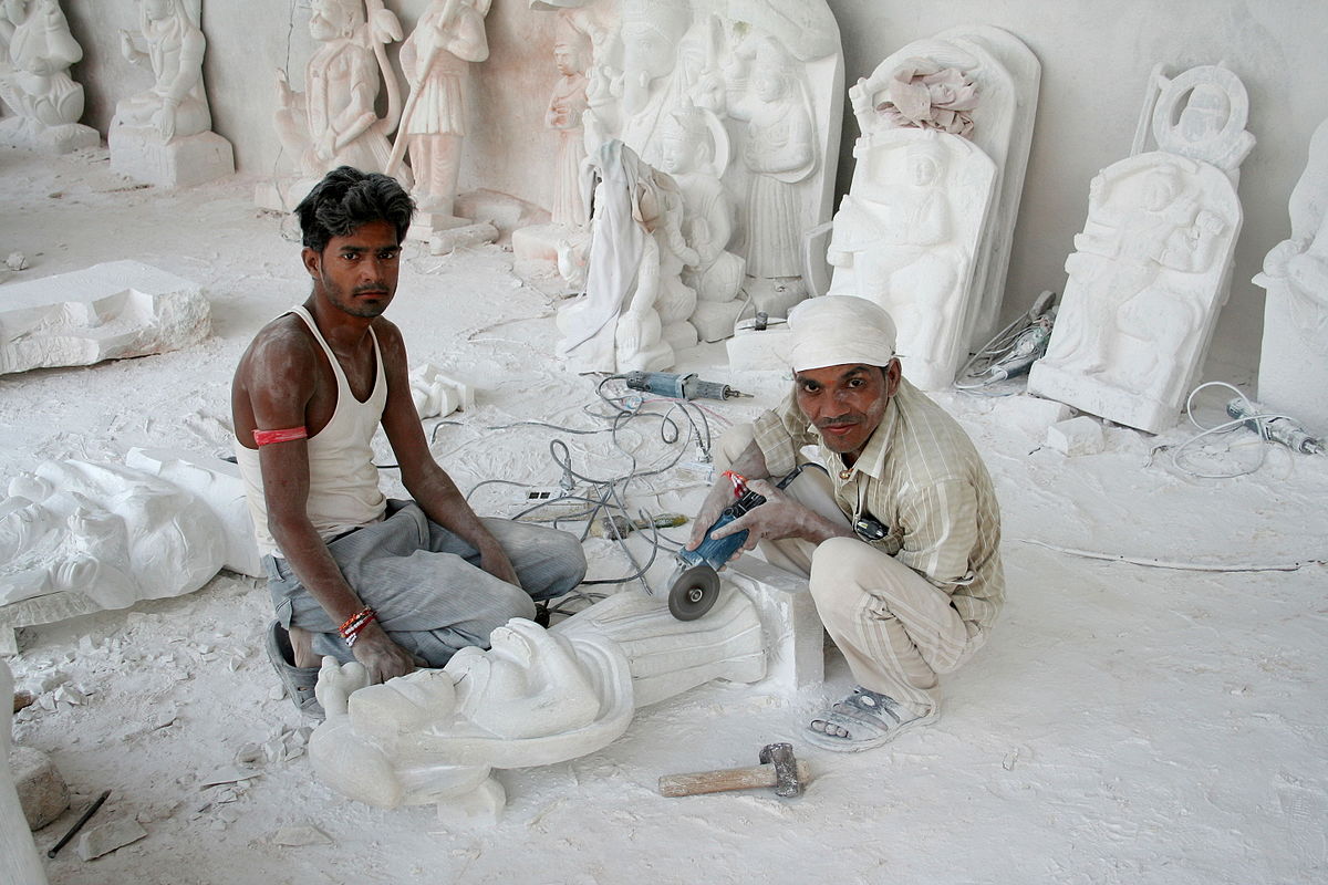File:Marble statue makers, near Jaipur, Rajasthan, India.jpg - Wikimedia  Commons
