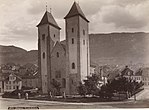 Mariakirken, da kalt Tyskekirken, på et foto fra 1800-tallet.