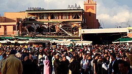 Site de l'attentat de Marrakech en fin de journée.jpg