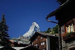 Matterhorn sett frå Zermatt