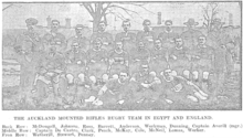 Maurice Wetherill seated on the left Maurice Wetherill in Auckland Mounted Rifles Team in WW1.png
