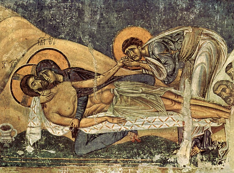 "The Lamentation of Christ" (1164), a fresco from the church of Saint Panteleimon in Nerezi near Skopje