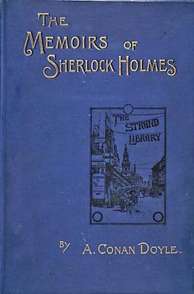 First edition cover of The Memoirs of Sherlock Holmes, published 1894.