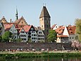 Ulmer Metzgerturm an der Donau