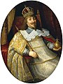 Ritratto del re Ladislao IV con i vestiti dell'incoronazione e la cosiddetta "Corona svedese"
