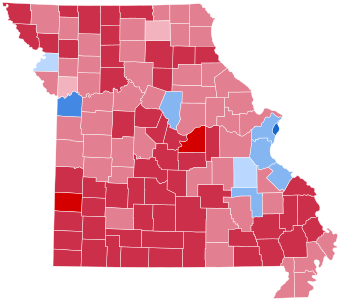 Résultats de l'élection présidentielle du Missouri 2008.svg