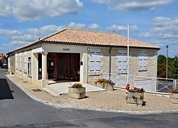 Town hall of Montchaude, Charente, France, facade