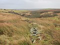 Thumbnail for File:Moorland valley with traces of old building walls - geograph.org.uk - 3803815.jpg