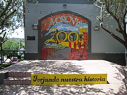 Morovis barrio-pueblo'da küçük bir plaza