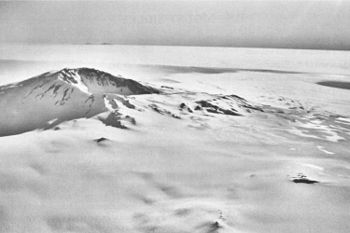 Vista aérea de la caldera del monte Sidley en la Antártida