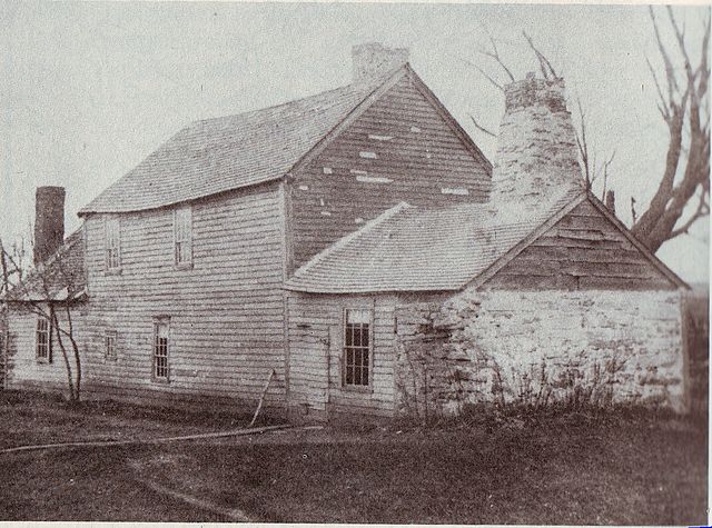 A rare "stone-ender" known as the John Mowry Jr. or Sayles House on Wesquadomeset (Sayles) Hill near Iron Mine Hill and Sayles Hill Roads in North Smi