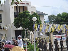 Town fiesta civic parade in front of the municipal hall Mun. of panganiban, catanduanes.JPG