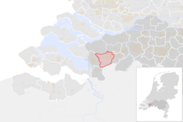 Locatie van de gemeente Roosendaal (gemeentegrenzen CBS 2016)