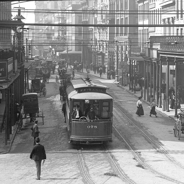 New Orleans streetcars, early 1900s