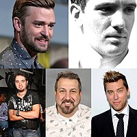 Von oben nach unten: Justin Timberlake, JC Chasez, Chris Kirkpatrick, Joey Fatone, und Lance Bass