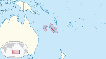 Location of New Caledonia