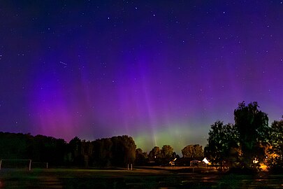 Northern lights, aurora over Tuntorp