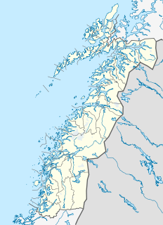 Kjelvatnet (Fauske) lake in Fauske, Norway