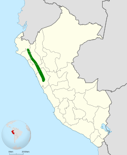 Distribución geográfica del pitajo de Piura.