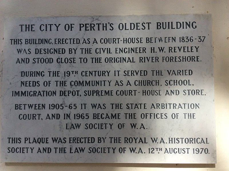 File:Old Court House, Plaque, Perth, Western Australia.jpg