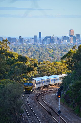 <i>The Overland</i> Australian passenger train between Adelaide and Melbourne