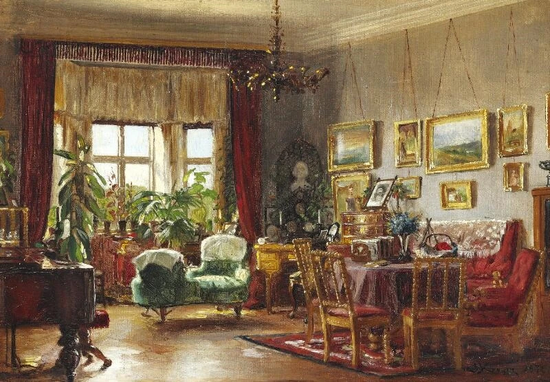 File:P. S. Krøyer - Interior from the asrtist's childhood home in Strandgade.webp