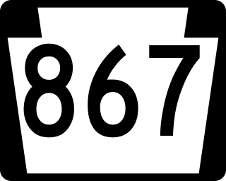 <span class="mw-page-title-main">Pennsylvania Route 867</span> State highway in Pennsylvania, US