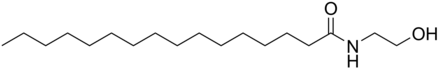 Skeletal formula of palmitoylethanolamide