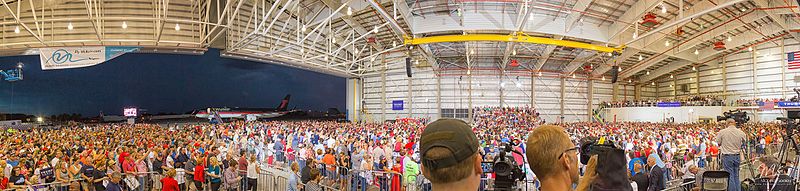 File:Panorama of Trump rally in Melbourne, Florida, September 2016.jpg