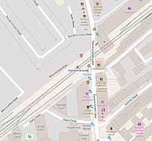 Map of the station area Parsons Green tube station area.jpg