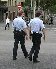 Mossos d'Esquadra patrolling Patrulla de peu Mossos d'Esquadra.jpg