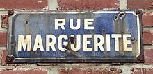 Foto van straatnaambord genomen in de stad Étaples - rue Marguerite.jpg