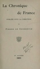 Pierre de Coubertin, La Chronique de France, 1901, 1901    