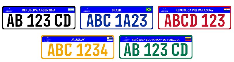 File:Placas de veículos do Mercosul mercosur.jpg