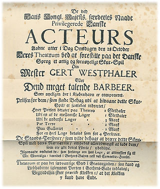 <i>Gert Westphaler</i> 1722 comic play by Ludvig Holberg