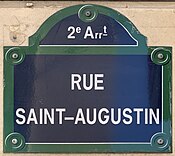 Plaque Rue Saint Augustin - Paris II (FR75) - 2021-06-14 - 1.jpg