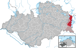 Plaus läge i Mecklenburg-Vorpommern