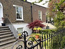 Single floor over basement terraced houses were unique to Dublin in the Victorian era. Portobello Heytesbury.jpg