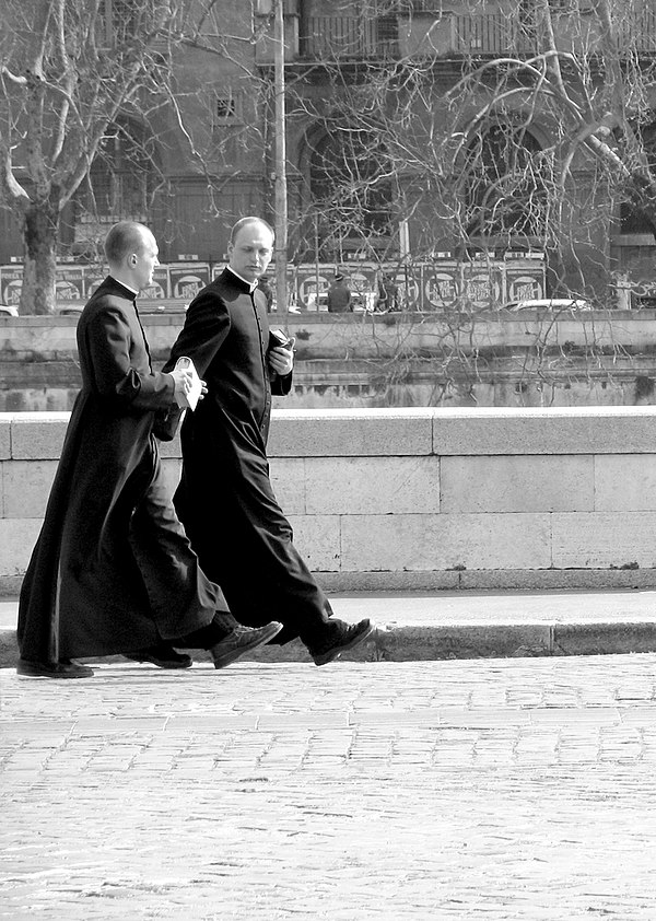 Catholic priests in Rome, Italy, 2005