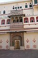 One of the four painted doorways at the Pritam Chowk (Court of the Beloved) at the City Palace in Jaipur.