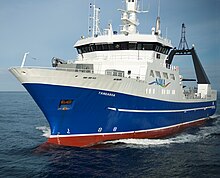 The RV Tangaroa is New Zealand's largest oceanographic research vessel - Bostock has led or co-led several voyages by this ship into the Southern Ocean. RV Tangaroa.jpg