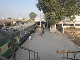 Järnvägsstation i Rahim Yar Khan.