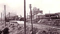 The Great Western Railway station (on right of picture) in 1865. The former Southern station is on the left.