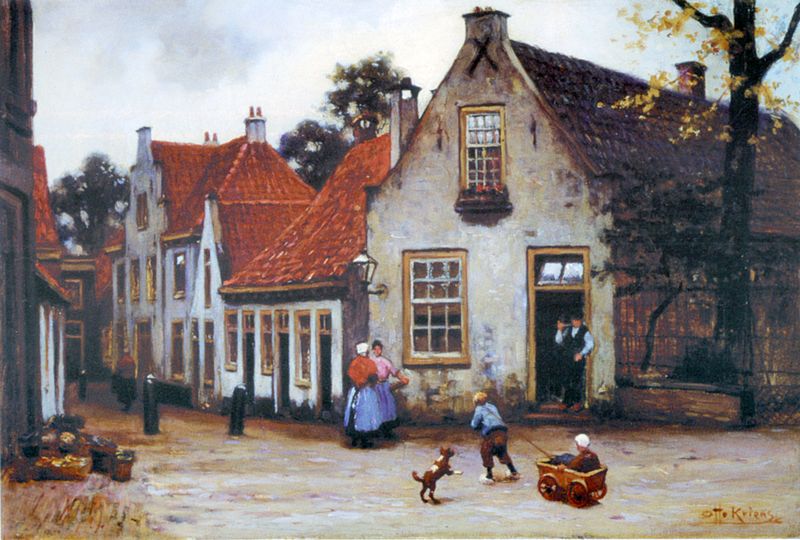 File:Rijswijk Kerkstraat ca 1900 Otto Gustav Adolf Kriens 1872-1930.jpg