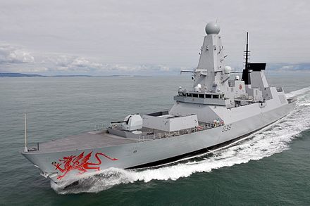 65% of British youths reported pride in the UK military. Pictured: Type 45 destroyer HMS Dragon in the English Channel (2011).