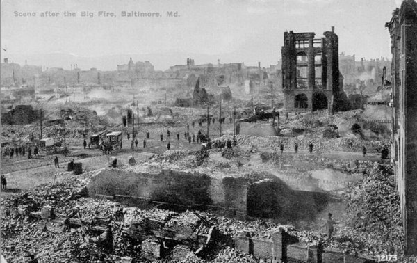 Ruin left by the Great Baltimore Fire of 1904