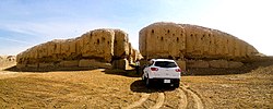 Thumbnail for File:Ruins of the ziggurat of the Sumerian city of Kish, Babylonia, Iraq.jpg