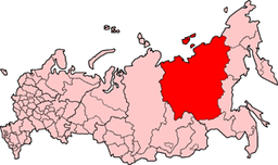 Republikken Sakhas placering i Rusland
