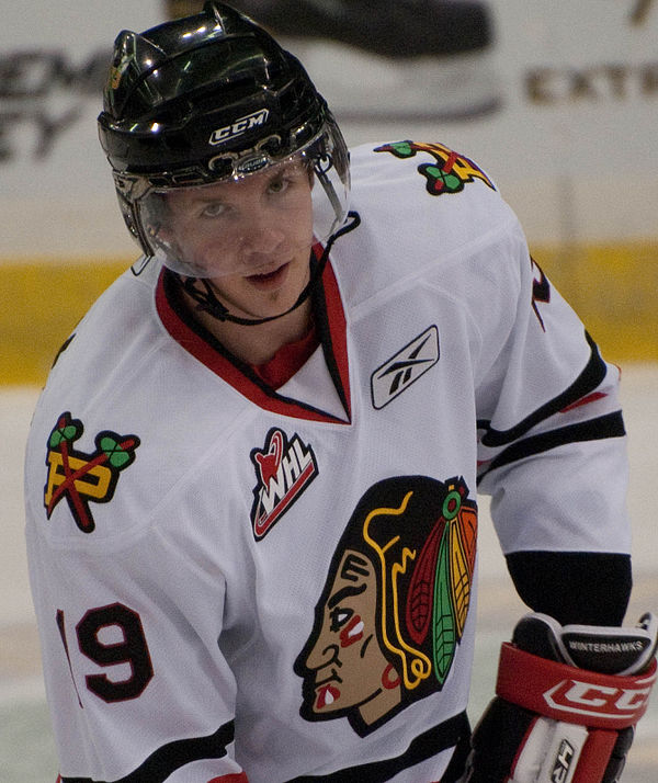 Johansen with the Winterhawks in November 2010