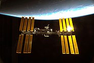 Space Station as photographed by a shuttle crew member.